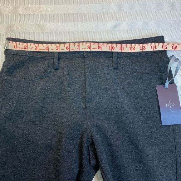 NYDJ Samantha Slim Ponte Sz 4 Heathered Gray High Rise Stretch Pants #11540 NWT - Picture 6 of 15